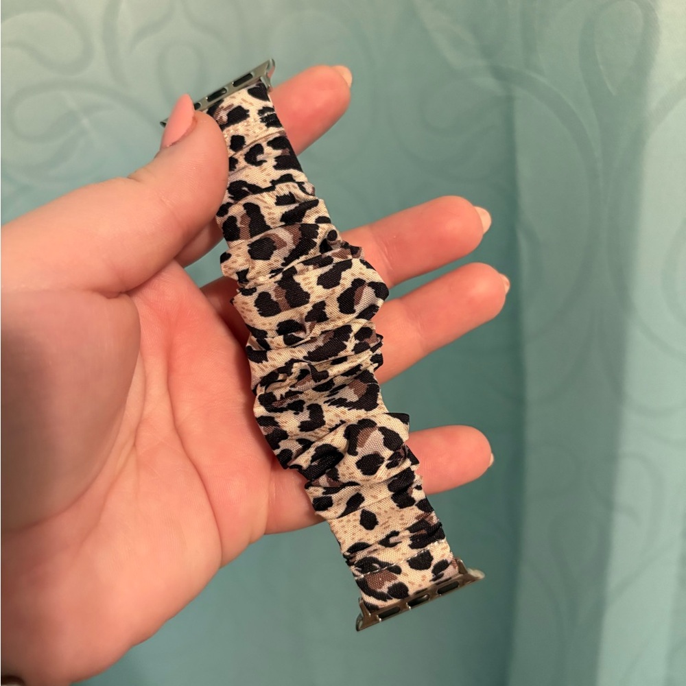 Leopard Print Scrunchie Watch Band